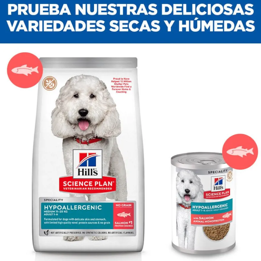 Hill's Science Plan Hypoallergenic Alimento Húmedo con Salmón para Perros Adultos