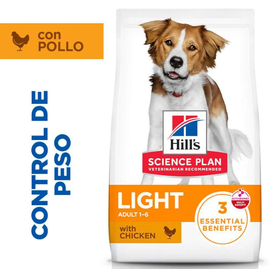 Hill's Science Plan Light pienso pollo perros de razas medianas