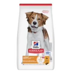 Hill's Science Plan Light pienso pollo perros de razas medianas