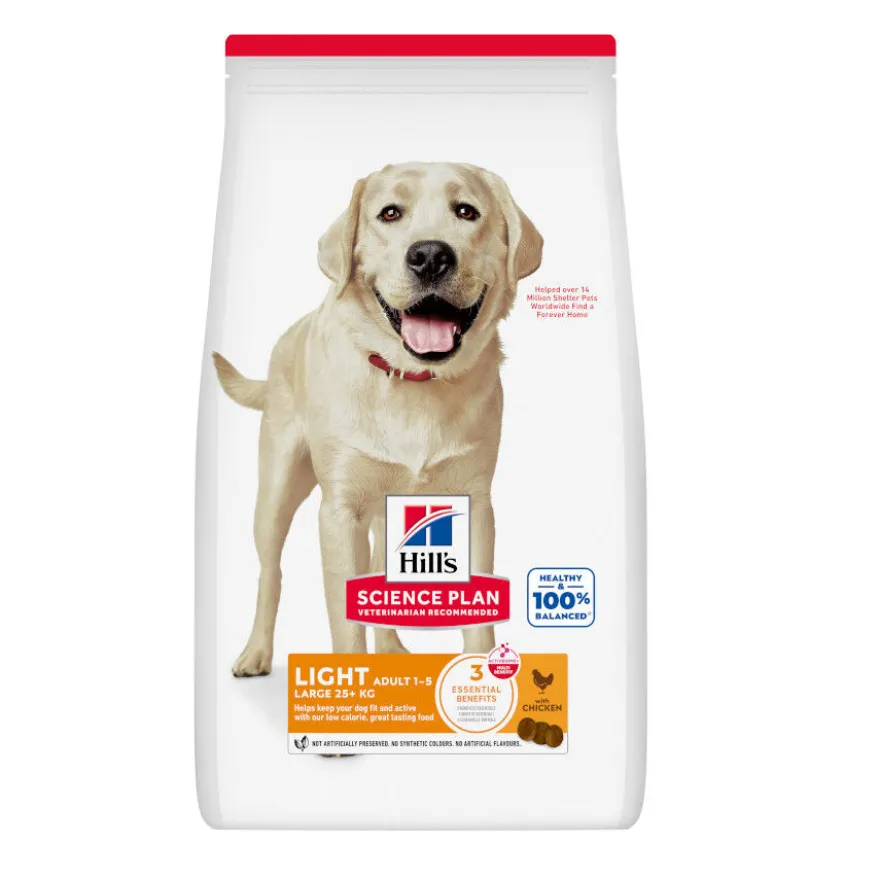 Hill's Science Plan Light pienso pollo para perros adultos de razas grandes