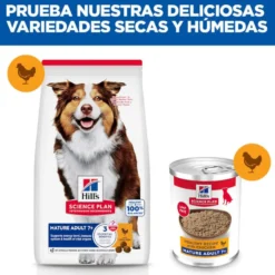 Hill's Science Plan Mature 7+ Adult pollo lata para perros