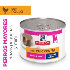 Hill's Science Plan Mature Small y Mini Mousse de Pollo lata para perros
