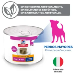 Hill's Science Plan Mature Small y Mini Mousse de Pollo lata para perros