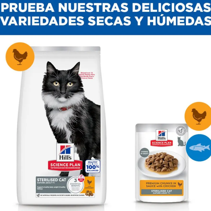 Hill's Science Plan Mature Sterilised Piendo pollo para gatos esterilizados
