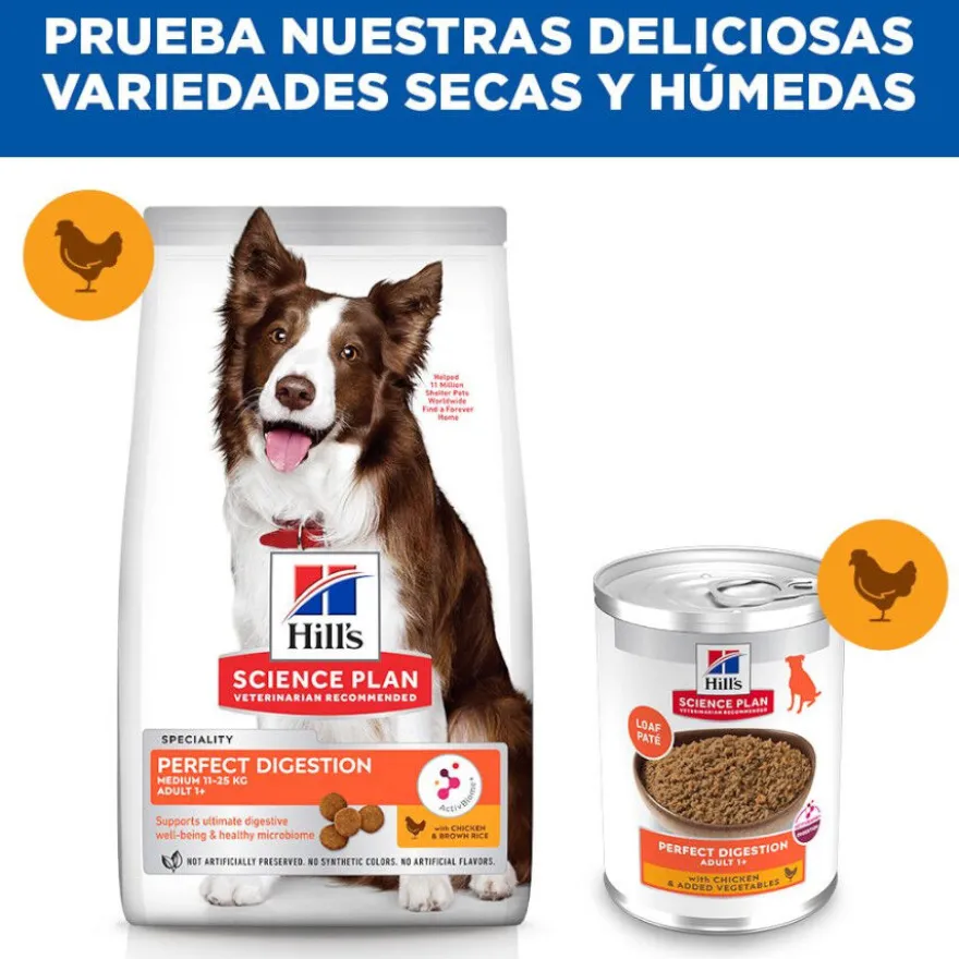 Hill's Science Plan Perfect Digestion Adult Pollo lata para perros