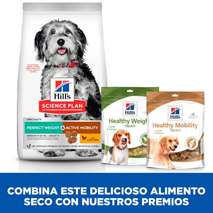 Hill's Science Plan Perfect Weight y Active Mobility pollo pienso para perros medianos