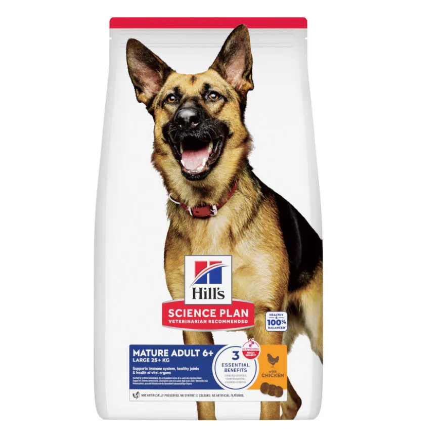Hill's Science Plan pienso pollo para perros mayores de razas grandes