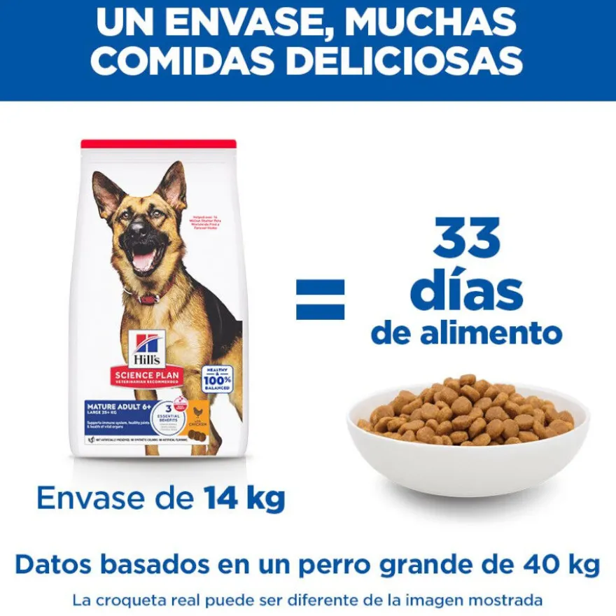 Hill's Science Plan pienso pollo para perros mayores de razas grandes