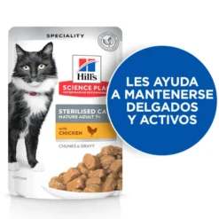 Hill's Science Plan Sterilised Mature Pollo en Salsa sobre para gatos