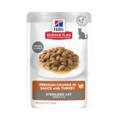 Hill's Science Plan Sterilised Young Adult Pavo Sobre en Salsa para gatos