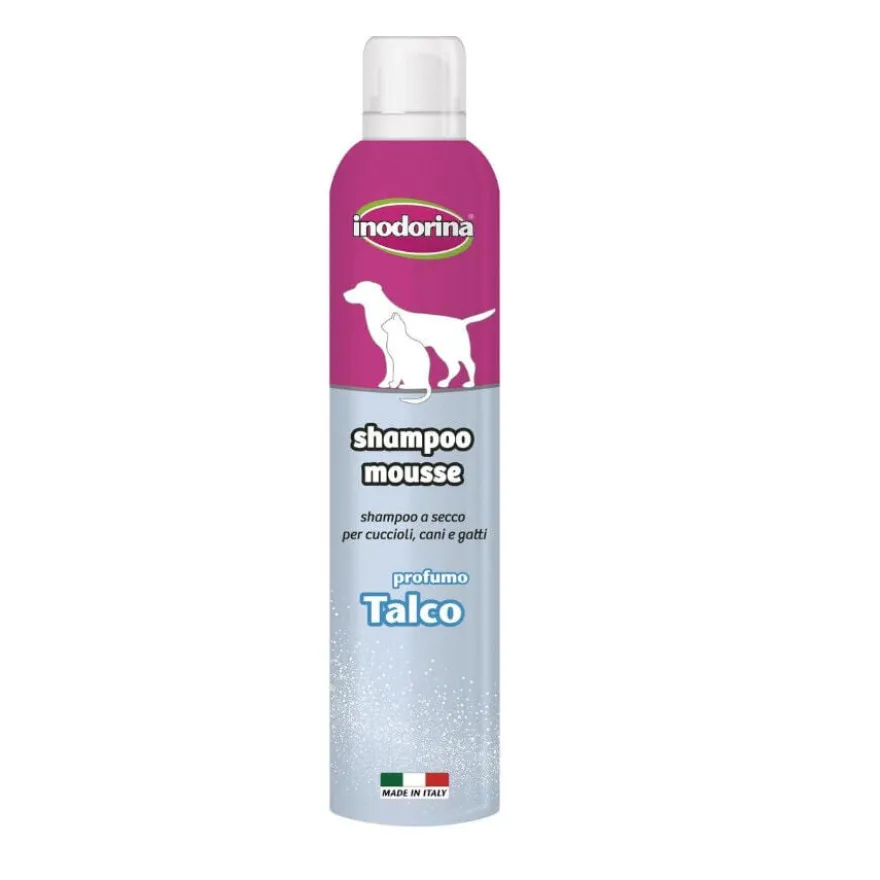 Inodorina Champú en Seco Talco para perros y gatos
