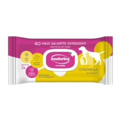 Inodorina Refresh Citronella Toallitas húmedas para perros y gatos