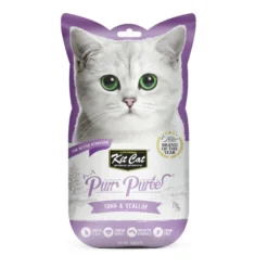 Kit Cat PurPuree Atún y Vieiras Snack para gatos