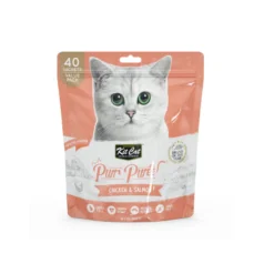 Kit Cat PurPuree Pollo y Salmón Sobres para gatos