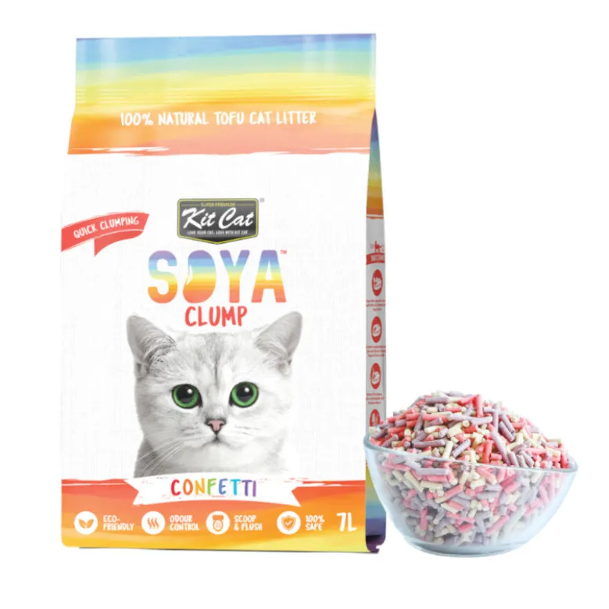 Kit Cat Soyaclump Confeti Arena de Soja para gatos