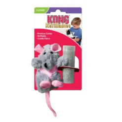 Kong Dr Noys Ratón Recargable con Plumas para gatos