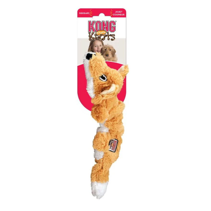 Kong Scrunch Knots Zorro de peluche para perros