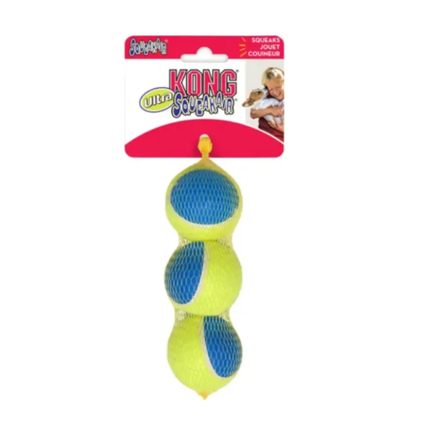 Kong SqueakAir Ultra Balls 3-PK pelotas para perros