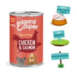 Lata Edgard & Cooper Senior Pollo y Salmón lata para perros
