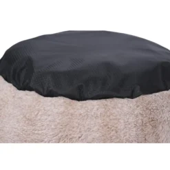 Lebby cama suave redonda beige para perros