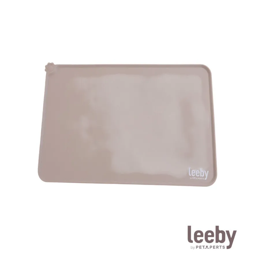 Leeby Alfombrilla Antideslizante Comederos para perros y gatos