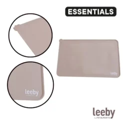 Leeby Alfombrilla Antideslizante Comederos para perros y gatos