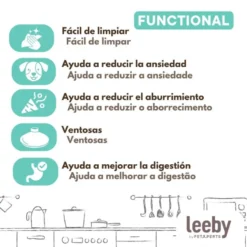 Leeby Alfombrilla de Lamer Naranja para perros y gatos