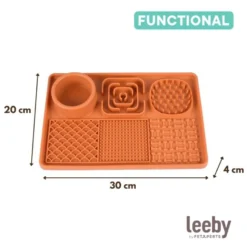 Leeby Alfombrilla de Lamer Naranja para perros y gatos