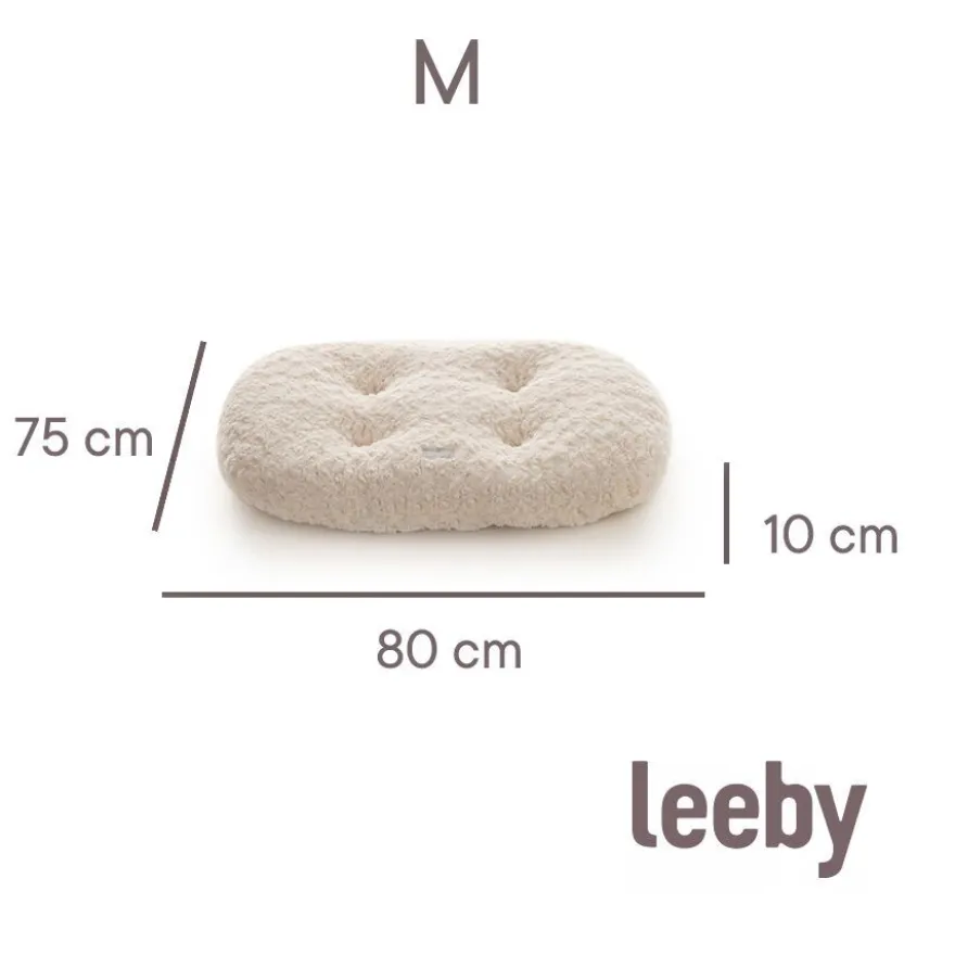 Leeby Almohadilla Blanca Suave para cachorros
