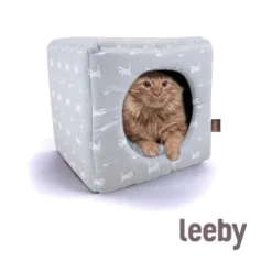 Leeby Cama Cueva Azul Claro para gatos