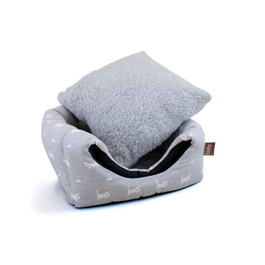 Leeby Cama Cueva Azul Claro para gatos