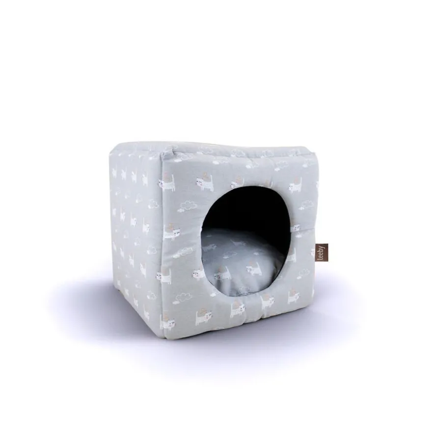 Leeby Cama Cueva Azul Claro para gatos