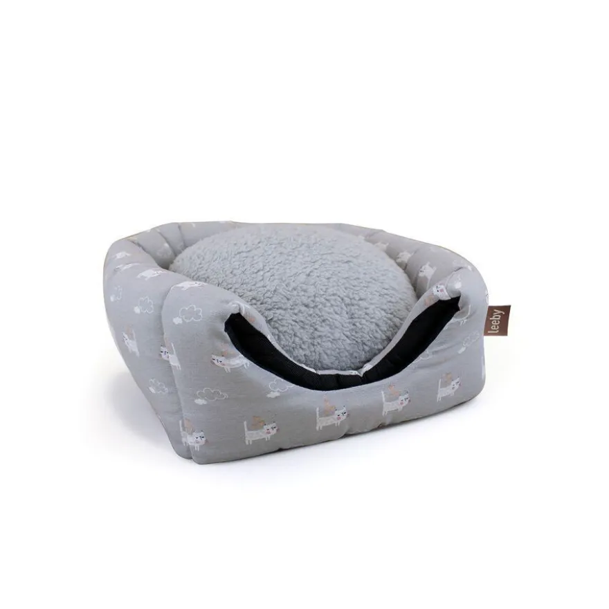 Leeby Cama Cueva Azul Claro para gatos