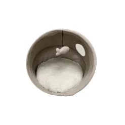 Leeby cama cueva beige para gatos