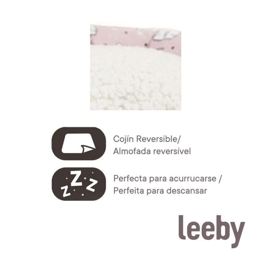 Leeby Cama Cueva Estampado Cómic Amarillo para gatos