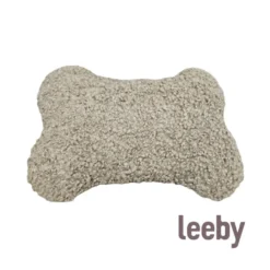 Leeby cama de hueso marrón para perros