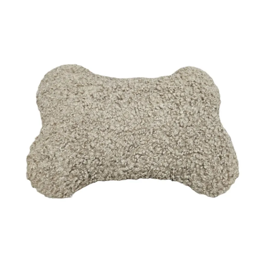 Leeby cama de hueso marrón para perros