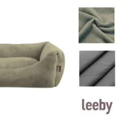 Leeby Cama de Terciopelo Verde para perros