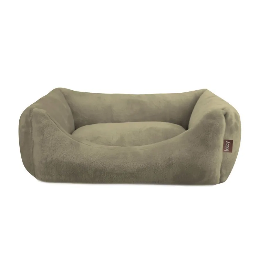 Leeby Cama de Terciopelo Verde para perros