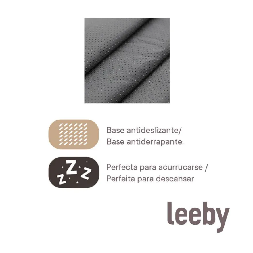 Leeby Cama Donut Antideslizante Blanca con Erizos para gatos