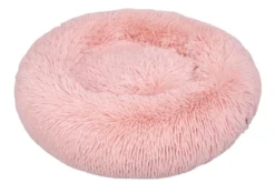 Leeby Cama Donut Antiestrés de Pelo Rosa para gatos