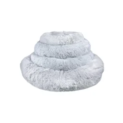 Leeby Cama Donut Anti Estrés XXL Gris para personas y perros