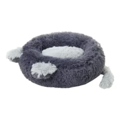 Leeby Cama Donut con Oreja y Cola Gris para gatos