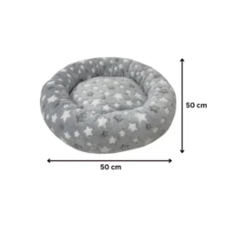 Leeby Cama Donut Estrella Gris para gatos