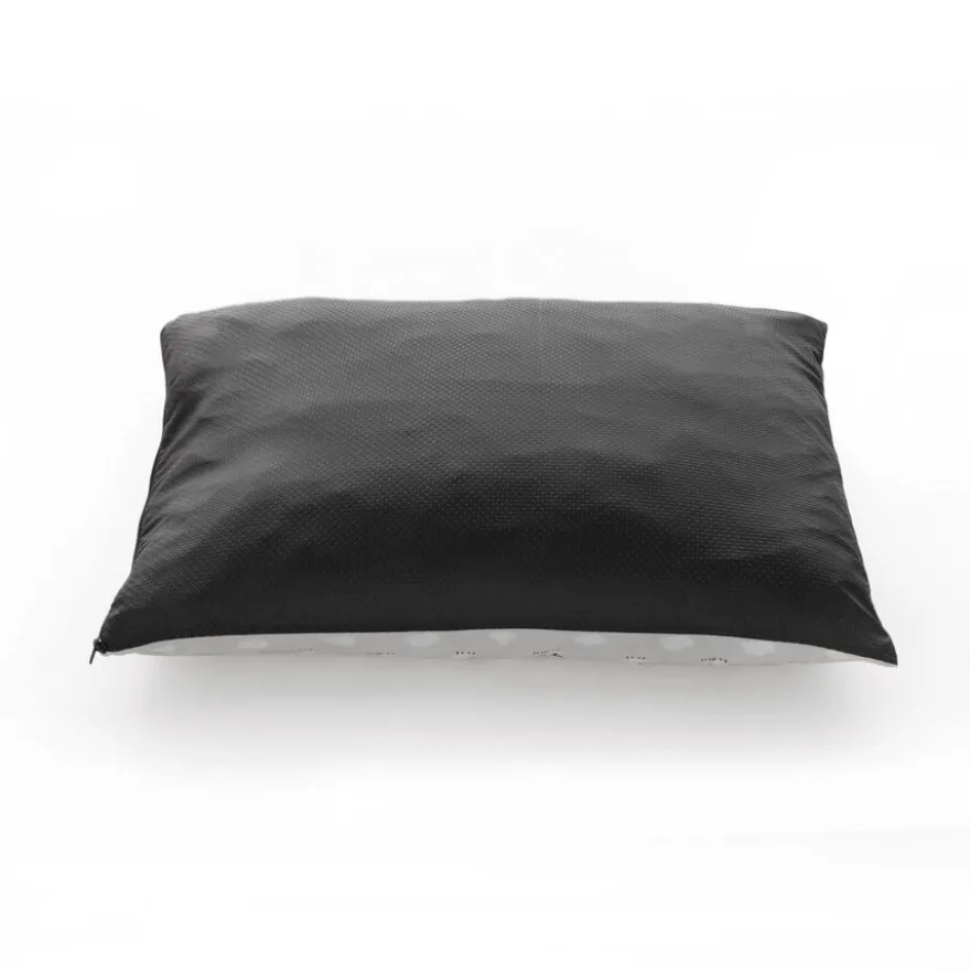 Leeby Cama gris con ovejitas desenfundable para cachorros