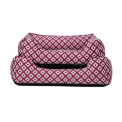 Leeby cama impermeable roja para perros