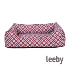Leeby cama impermeable roja para perros