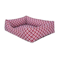 Leeby cama impermeable roja para perros