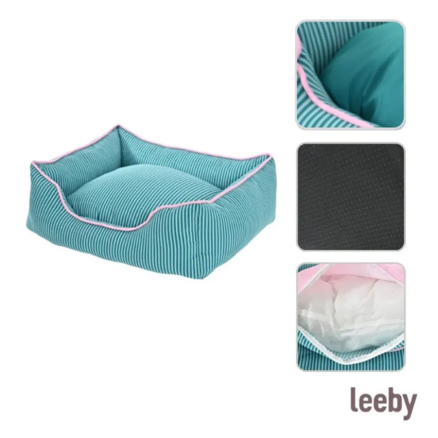 Leeby Cama Rayas Finas para perros