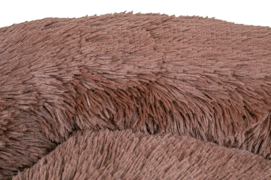 Leeby Cama Redonda Antiestrés Marrón para perros